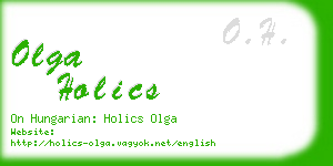 olga holics business card